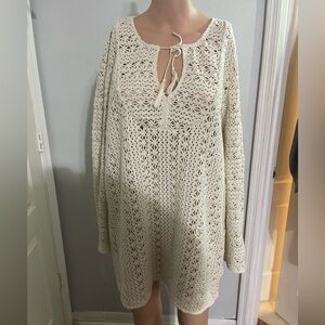 Joie Cream Crochet Sweater